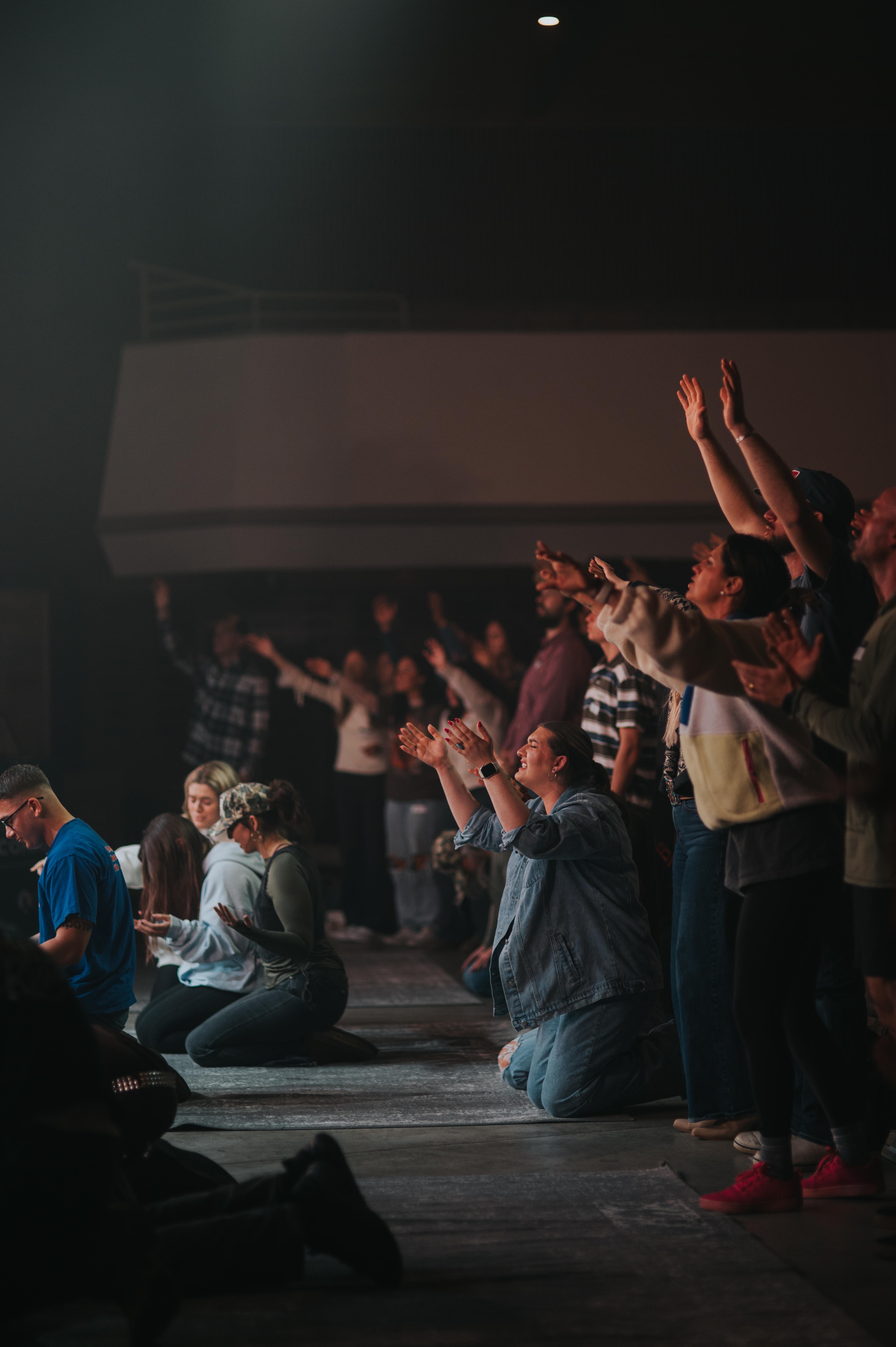 Congregation in worship
